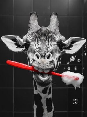 HOME giraffe in bathroom (19)